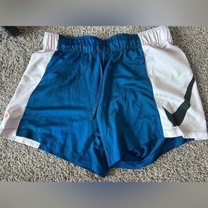 Blue and White Athletic Shorts